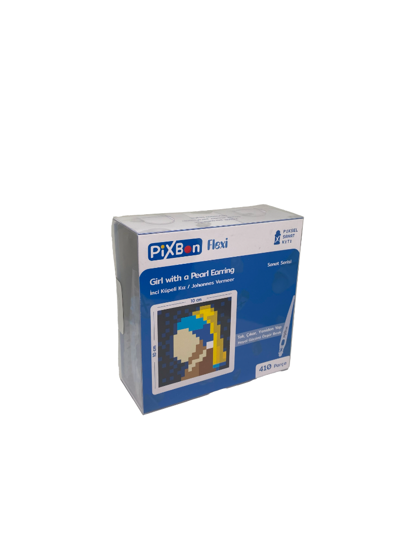 "ART" Series - Girl with Pearl Earring - Pixel Art Kit - 10*10cm- 1 Board - PFS1002 "ART" Series - Girl with Pearl Earring - Pixel Art Kit - 10*10cm- 1 Board - PFS1002