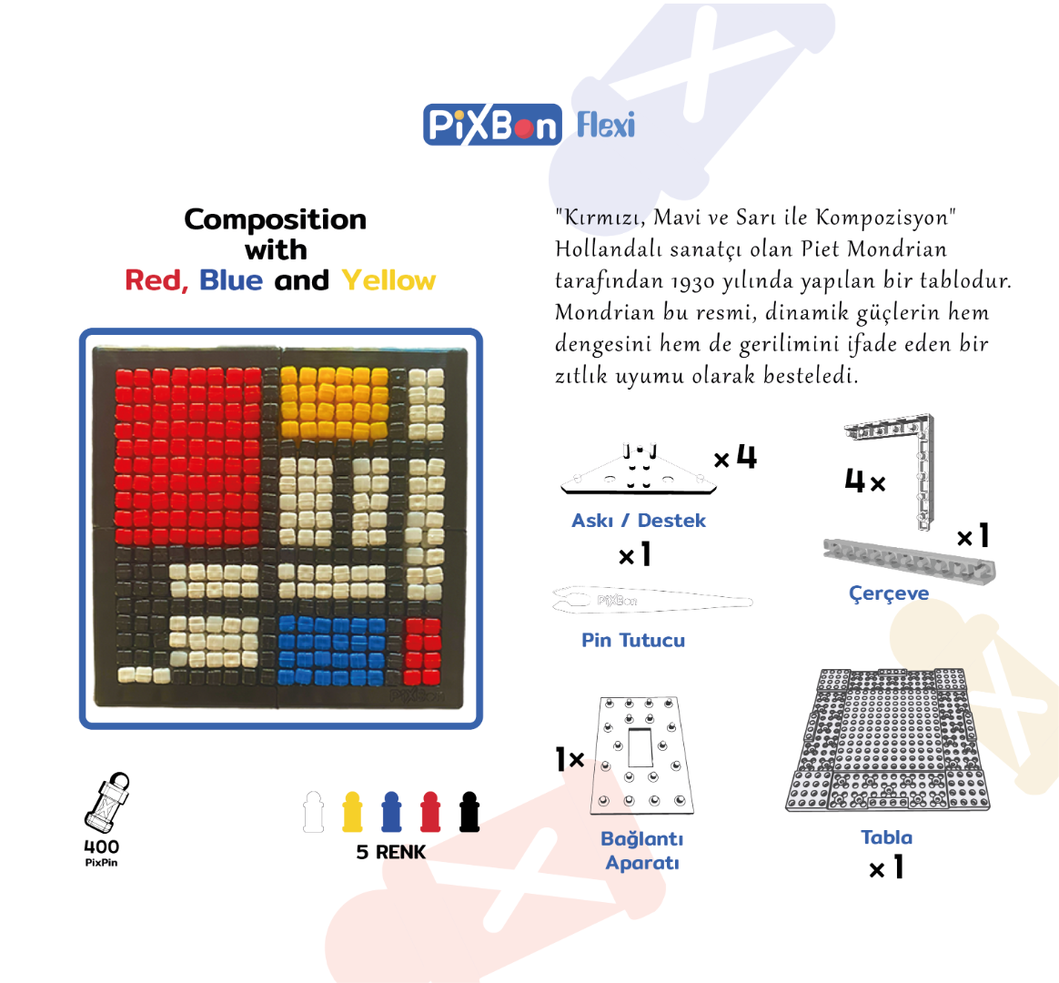 "ART" Series - Pixel Art Kit - 10*10cm - 1 Board - PFS1010 "ART" Series - Pixel Art Kit - 10*10cm - 1 Board - PFS1010